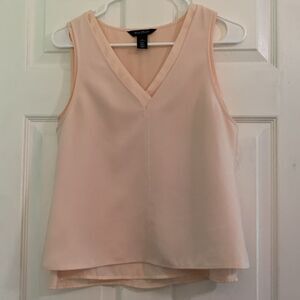 White House Black Market Pale Pink Tank Shell Double Layer Size XS